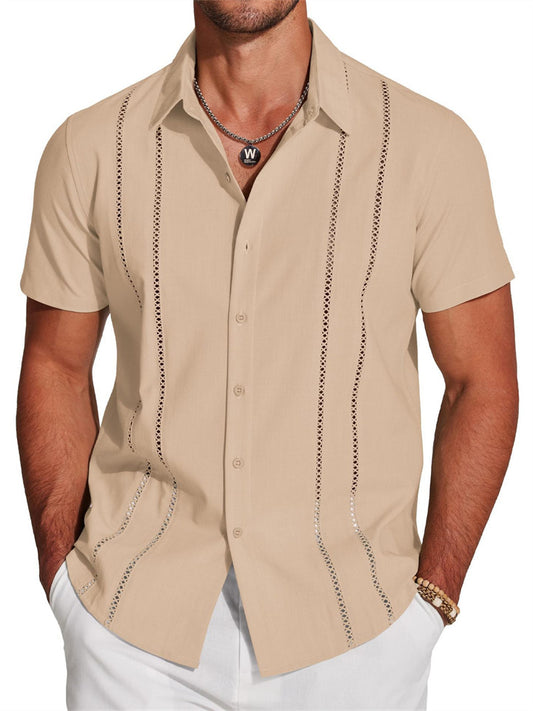 Men's Shirt New Fashion Trend Hawaiian Short Sleeve Shirt 3D Printed Vacation Collared Shirt