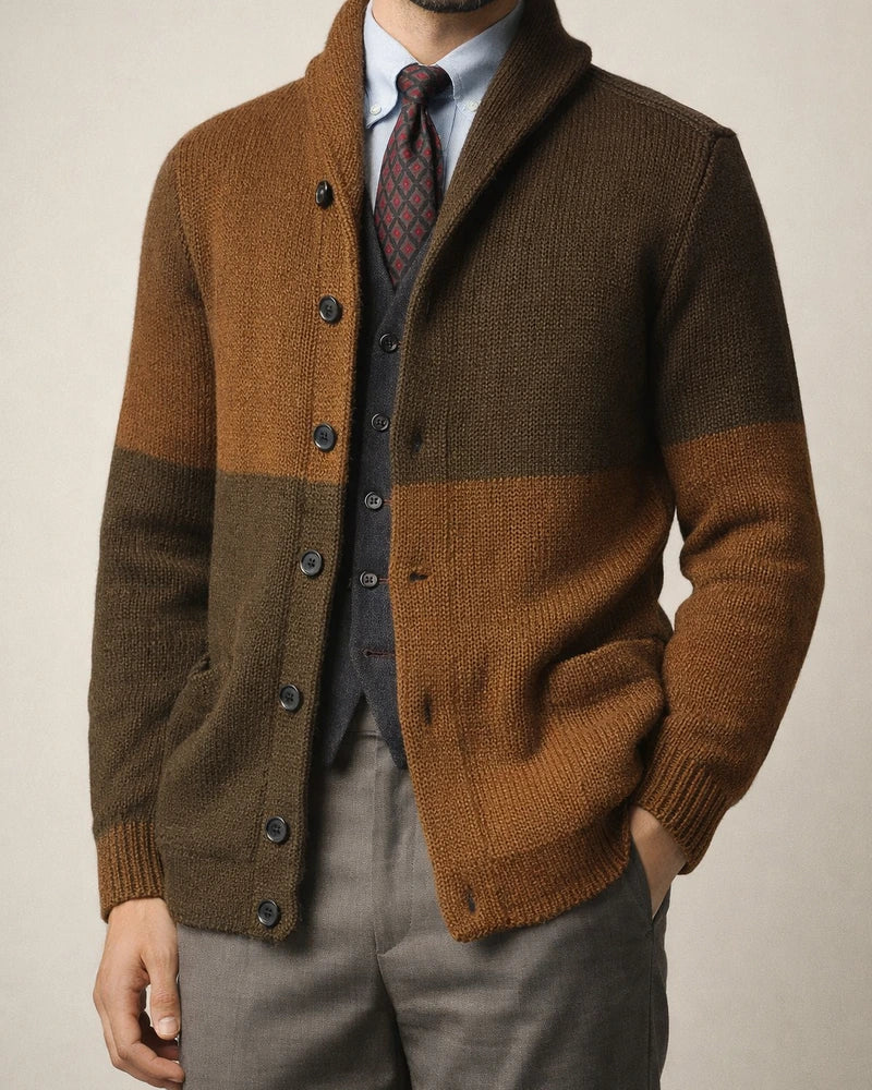 Cardigan Color Matching Button Long Sleeve Knitted Coat | JRSEE:09b80d6b-a6bc-4118-93e5-0092f0842cf9