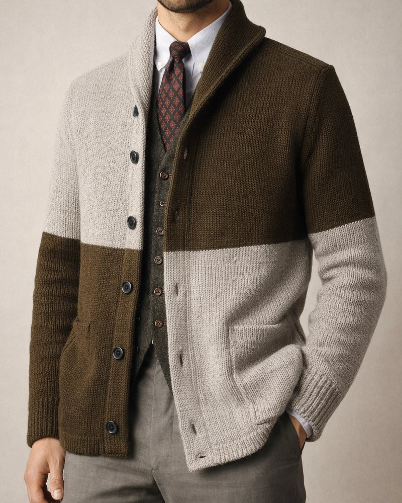 Cardigan Color Matching Button Long Sleeve Knitted Coat | JRSEE:d983b99a-4498-4d37-bd9d-462a6c482c39