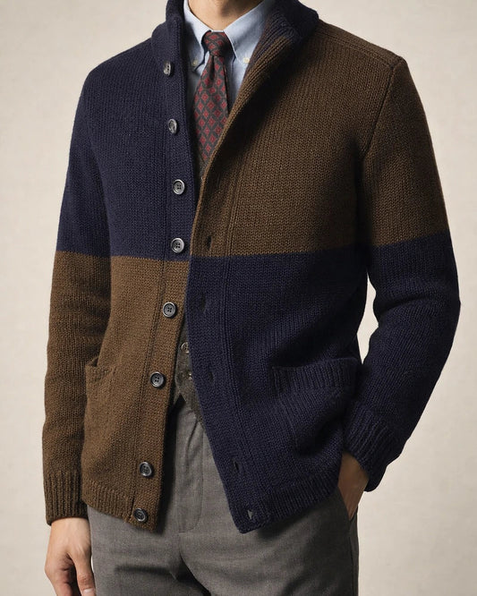 Cardigan Color Matching Button Long Sleeve Knitted Coat | JRSEE:84bff2f1-a5b5-4223-a001-47e485e223f9
