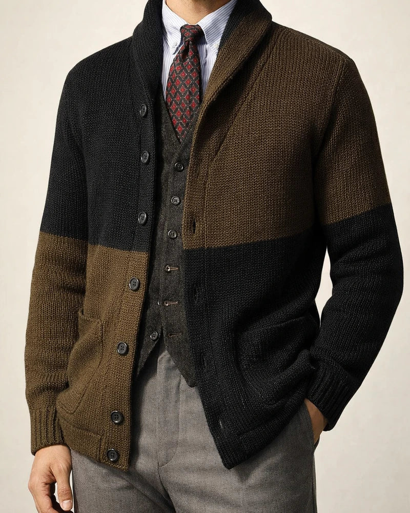 Cardigan Color Matching Button Long Sleeve Knitted Coat | JRSEE:91e50636-0175-464b-ba06-3ddc439cd1ea