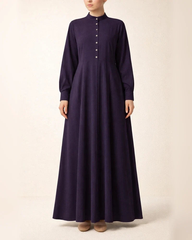 Casual Country Style Retro Women's Cardigan Round Neck Large Swing Type Dress | JRSEE:5527cad9-f6a6-4c2e-b0b1-6b94291f3b1c