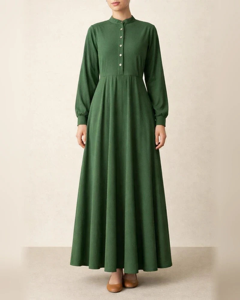 Casual Country Style Retro Women's Cardigan Round Neck Large Swing Type Dress | JRSEE:89b78f93-a458-4552-8784-1d401f682665