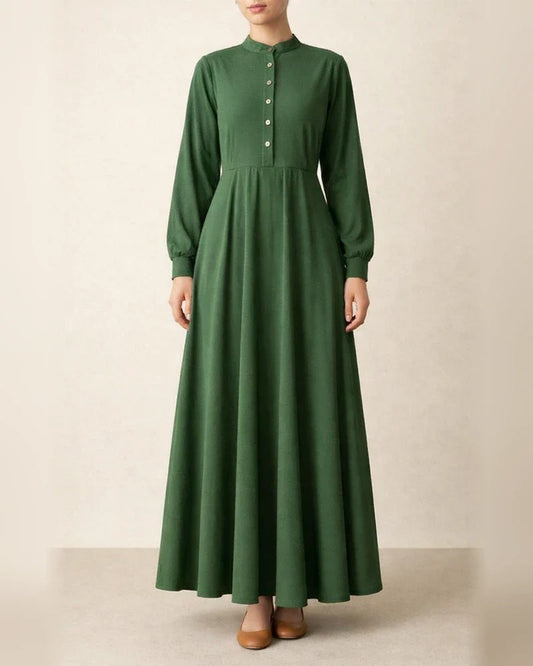 Casual Country Style Retro Women's Cardigan Round Neck Large Swing Type Dress | JRSEE:89b78f93-a458-4552-8784-1d401f682665