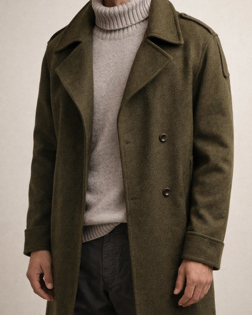 Casual Loose Men's Solid Color Single-breasted Lapel Extended Section Trench Coat Men's Coat Over The Knee Windbreaker | JRSEE:aba1b55c-46d3-446b-917b-59800ef38a41