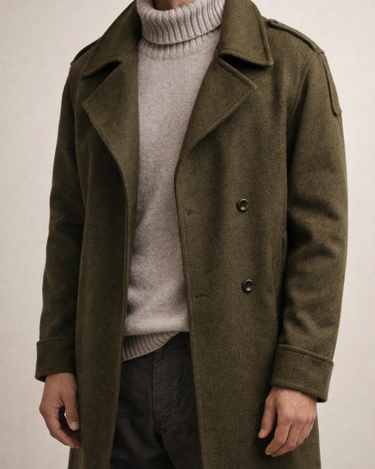 Casual Loose Men's Solid Color Single-breasted Lapel Extended Section Trench Coat Men's Coat Over The Knee Windbreaker | JRSEE:aba1b55c-46d3-446b-917b-59800ef38a41