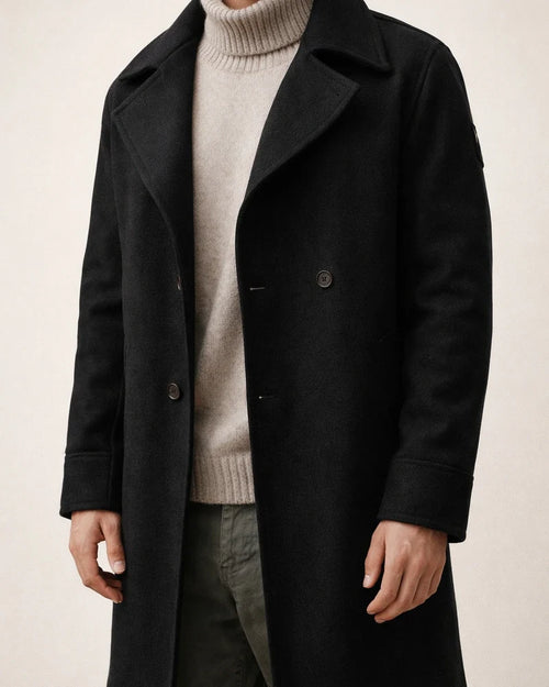 Casual Loose Men's Solid Color Single-breasted Lapel Extended Section Trench Coat Men's Coat Over The Knee Windbreaker | JRSEE:bf4a67b8-f4e4-44b1-9ec0-0292545263d6