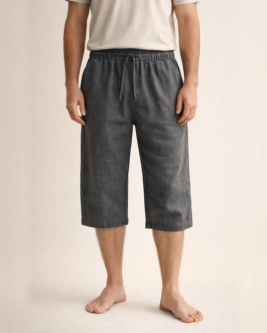 Casual Men's Shorts Summer Baggy Seven-minute Pants Thin Section of Linen Pants | JRSEE:e202e0d4-e707-4051-bdc5-cbf2b32614e8