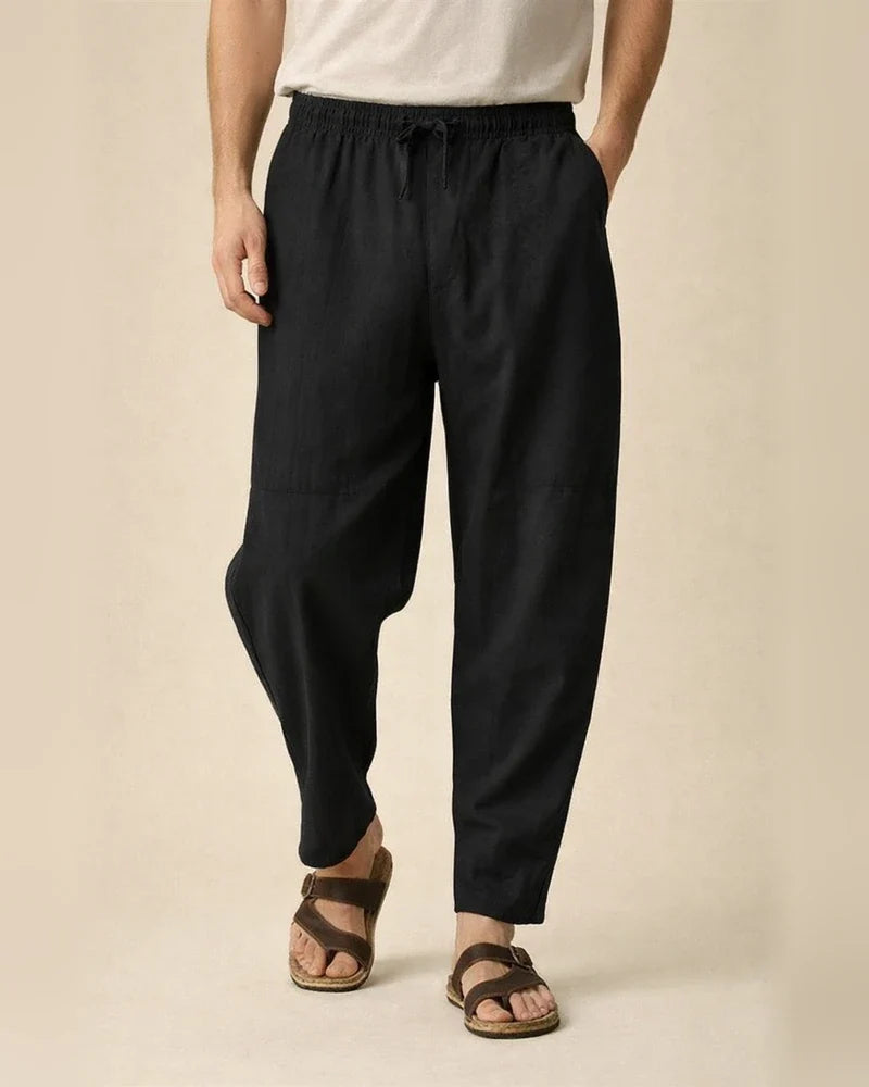 Casual Nine-minute Pants Men's Loose Cotton and Linen Drawstring Hip-hop Lantern Chaps Pants | JRSEE:881d1180-93f1-44c3-bea0-6ce4077d02a1
