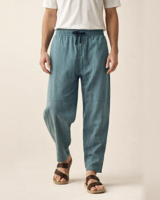 Casual Nine-minute Pants Men's Loose Cotton and Linen Drawstring Hip-hop Lantern Chaps Pants | JRSEE:2f10fdd5-00d5-401b-bf91-170f201651ab