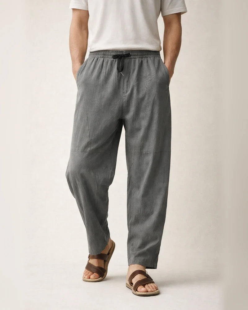 Casual Nine-minute Pants Men's Loose Cotton and Linen Drawstring Hip-hop Lantern Chaps Pants | JRSEE:38d40be3-cc72-4f35-accd-b5e22142360a