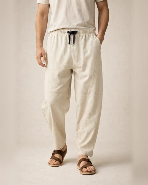 Casual Nine-minute Pants Men's Loose Cotton and Linen Drawstring Hip-hop Lantern Chaps Pants | JRSEE:1026cdfe-e084-4765-9040-d46a6fd530ff