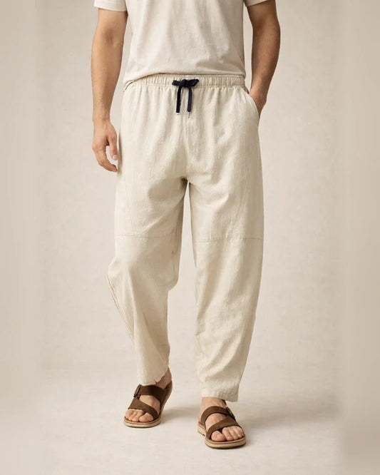 Casual Nine-minute Pants Men's Loose Cotton and Linen Drawstring Hip-hop Lantern Chaps Pants | JRSEE:1026cdfe-e084-4765-9040-d46a6fd530ff