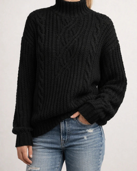 Casual Plus Size Turtleneck Sweater Pullover | JRSEE:0baf4522-7baa-4b42-940f-0c9a8d8c1021