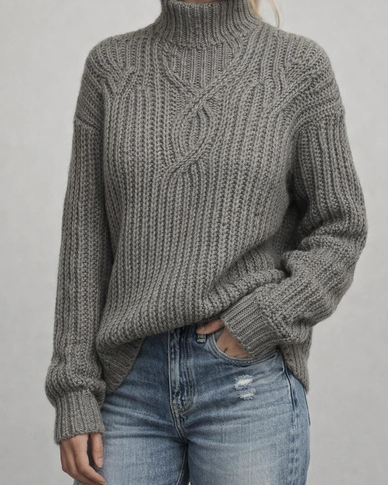 Casual Plus Size Turtleneck Sweater Pullover | JRSEE:0ee076c5-73cc-49fc-a839-a011695c89a5