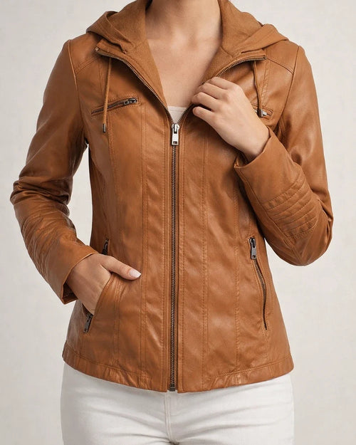 Casual Versatile Long Sleeve Women's Leather Jacket PU Leather Short Coat | JRSEE:88efd24d-b16c-430f-874b-7dd17328b9eb