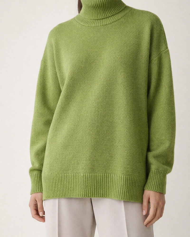 Comfortable Loose Solid Color Classic Versatile Turtleneck Sweater | JRSEE:de0283b0-65f6-455b-9b8b-0e97424d09f3