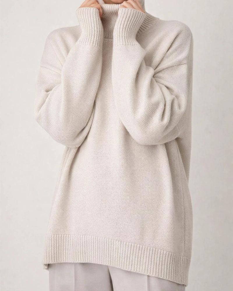 Comfortable Loose Solid Color Classic Versatile Turtleneck Sweater | JRSEE:a4d8f816-b2eb-41ad-82e8-0a9c263c270e