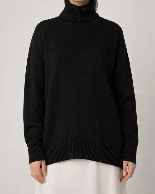 Comfortable Loose Solid Color Classic Versatile Turtleneck Sweater | JRSEE:5104d6b1-ef5e-4a3f-be65-c6843d544a9a