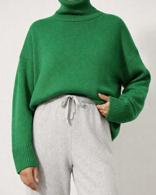 Comfortable Loose Solid Color Classic Versatile Turtleneck Sweater | JRSEE:6a2dd63b-6181-49f2-b8a3-13315f3ceb20