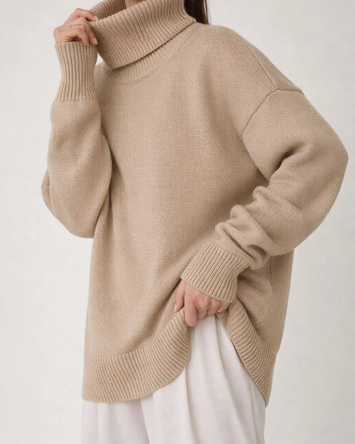Comfortable Loose Solid Color Classic Versatile Turtleneck Sweater | JRSEE:c65f8e02-03a7-4f21-820b-ee3c560a8d0a