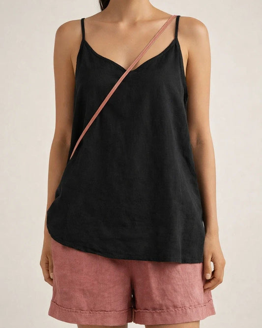 Cotton and Linen Camisole Undershirt Ladies Summer New Loose Cotton and Linen Sleeveless Bottoming Tops | JRSEE:eb0ab4b6-d6d7-45c6-9311-666946640df4