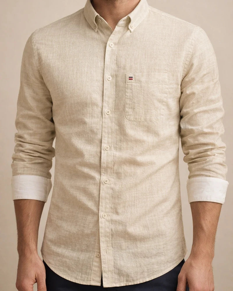 Cotton Linen Men's Shirts Solid Color Buttoned Men's Shirts Casual Shirt Long-sleeved Shirt | JRSEE:fff3195a-9b4f-4b0a-99ff-8a01a63ebdce