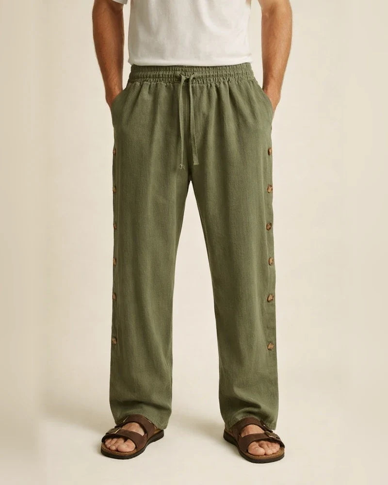 Cotton Linen Pants Fall Men's Solid Color Daily Casual Pants | JRSEE:f411498a-8884-4cfa-a471-b9f759b3b3ef
