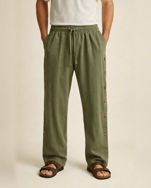 Cotton Linen Pants Fall Men's Solid Color Daily Casual Pants | JRSEE:f411498a-8884-4cfa-a471-b9f759b3b3ef