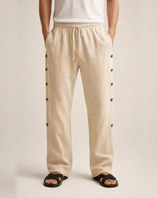Cotton Linen Pants Fall Men's Solid Color Daily Casual Pants | JRSEE:3fa81c4b-938d-457f-b288-0d1b9e404d2e