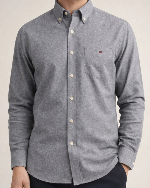 Cotton Oxford Spinning Thin Section of The Summer New Long-sleeved Shirt Men's Casual Slim Long-sleeved Shirt Solid Color Tide Men's Clothing | JRSEE:d77568c0-afd2-4eb9-a854-a76081af48c3