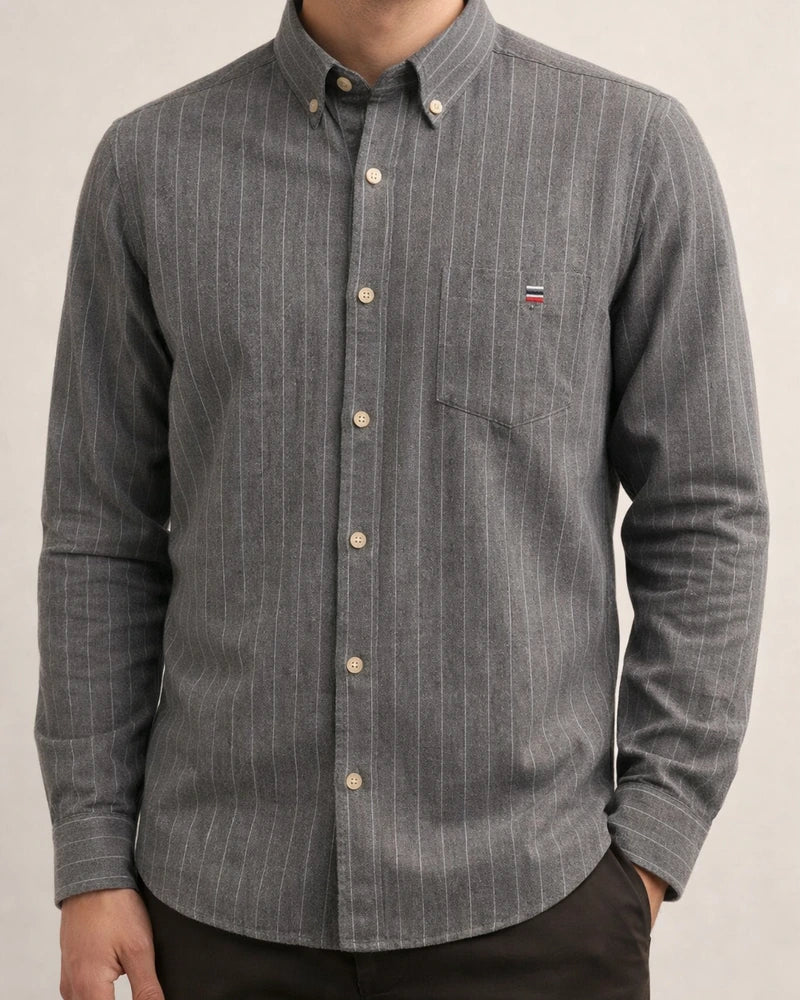Cotton Oxford Spinning Thin Section of The Summer New Long-sleeved Shirt Men's Casual Slim Long-sleeved Shirt Solid Color Tide Men's Clothing | JRSEE:47052514-3720-427a-9e41-a777efc1f42a
