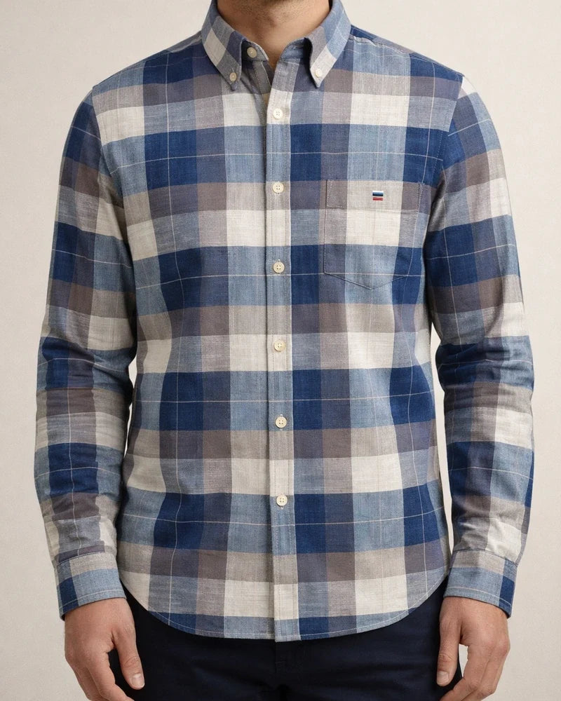 Cotton Oxford Spinning Thin Section of The Summer New Long-sleeved Shirt Men's Casual Slim Long-sleeved Shirt Solid Color Tide Men's Clothing | JRSEE:d1e0c171-cf68-429b-adad-6c4cc8002458