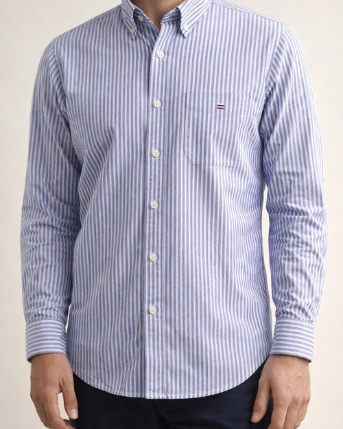 Cotton Oxford Spinning Thin Section of The Summer New Long-sleeved Shirt Men's Casual Slim Long-sleeved Shirt Solid Color Tide Men's Clothing | JRSEE:351c9281-432a-4fba-ab83-da182123d3cc