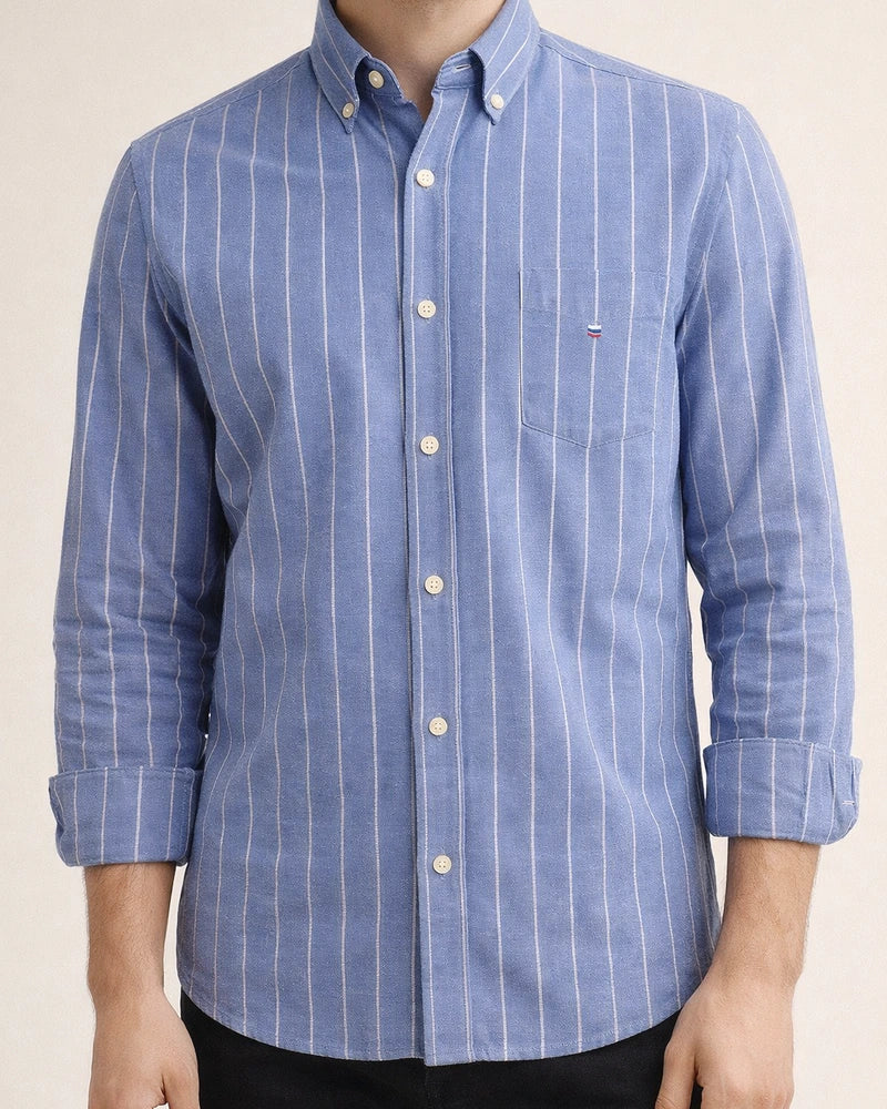 Cotton Oxford Spinning Thin Section of The Summer New Long-sleeved Shirt Men's Casual Slim Long-sleeved Shirt Solid Color Tide Men's Clothing | JRSEE:62f391cd-833a-478f-968c-510d3298e1f9