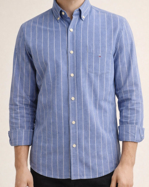 Cotton Oxford Spinning Thin Section of The Summer New Long-sleeved Shirt Men's Casual Slim Long-sleeved Shirt Solid Color Tide Men's Clothing | JRSEE:62f391cd-833a-478f-968c-510d3298e1f9