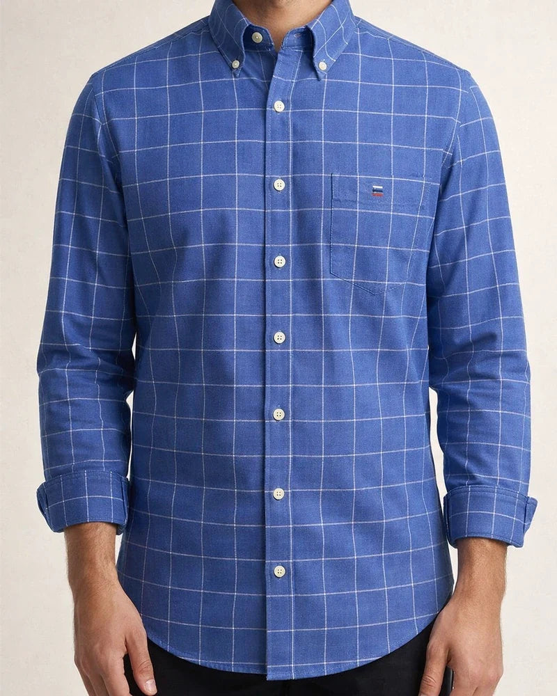 Cotton Oxford Spinning Thin Section of The Summer New Long-sleeved Shirt Men's Casual Slim Long-sleeved Shirt Solid Color Tide Men's Clothing | JRSEE:32c1ece1-ddf5-4ae8-b633-1940b20344c2