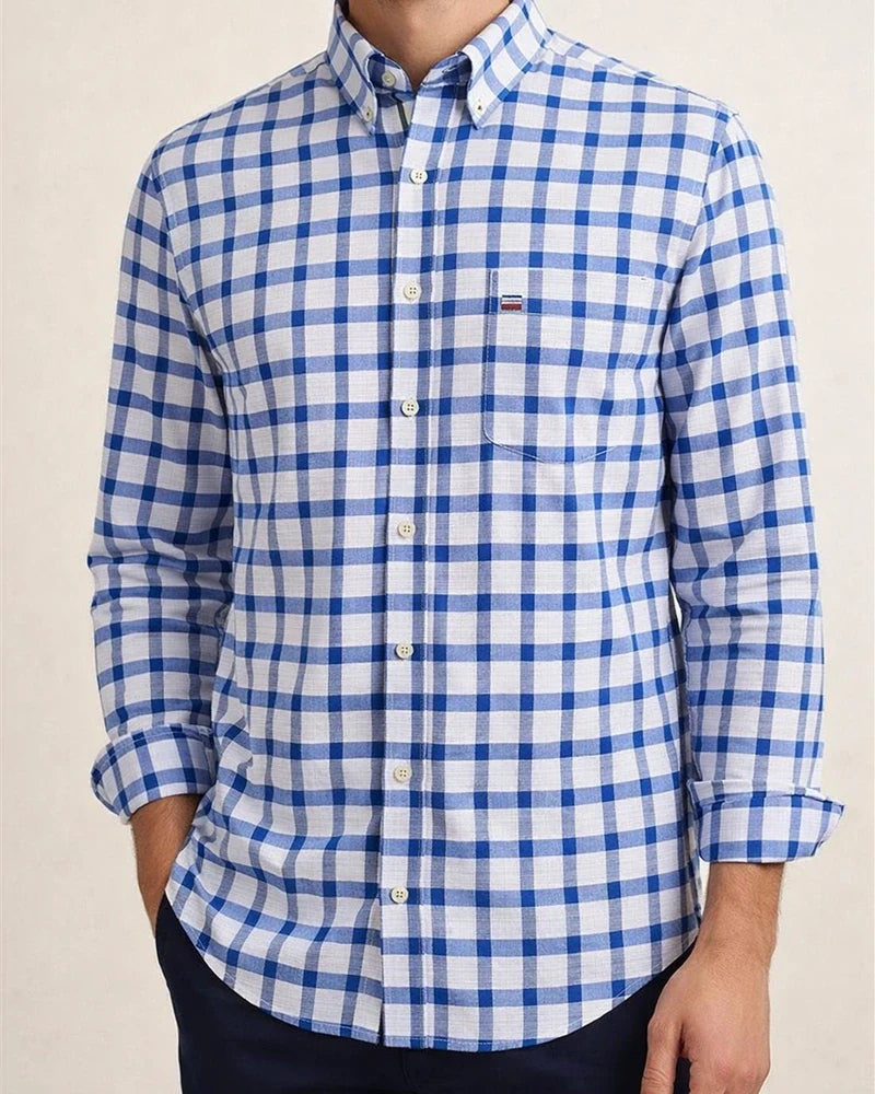 Cotton Oxford Spinning Thin Section of The Summer New Long-sleeved Shirt Men's Casual Slim Long-sleeved Shirt Solid Color Tide Men's Clothing | JRSEE:3419abca-605c-4337-b85a-ff6be2cd2f94