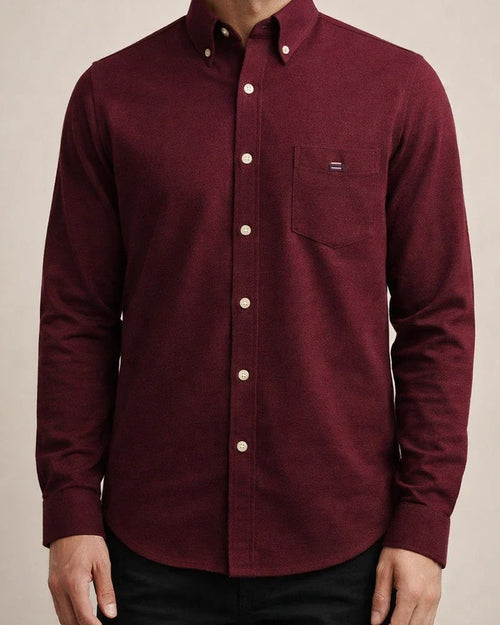 Cotton Oxford Spinning Thin Section of The Summer New Long-sleeved Shirt Men's Casual Slim Long-sleeved Shirt Solid Color Tide Men's Clothing | JRSEE:bca7b852-2943-4b76-a8e9-001e8efc59c1