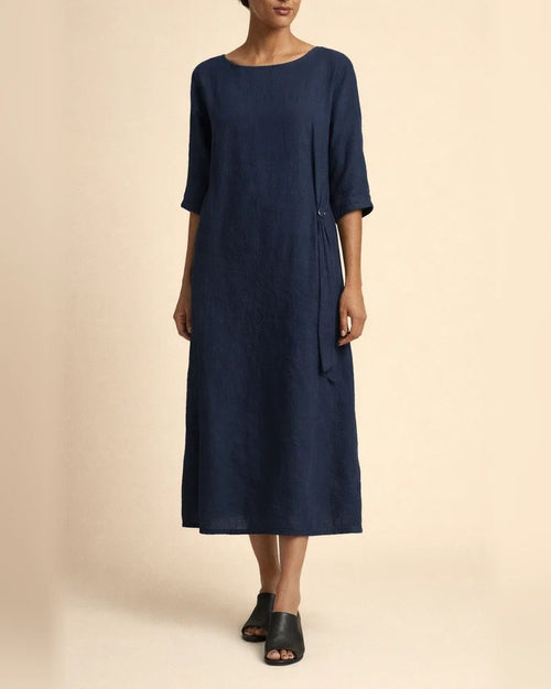 Crew Neck 3/4 Sleeve Casual Solid Casualdress | JRSEE:488e0710-c125-4a75-bce3-7178b8de3f40
