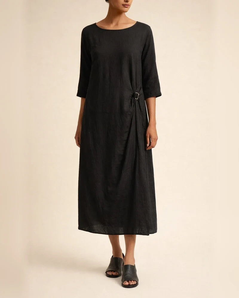 Crew Neck 3/4 Sleeve Casual Solid Casualdress | JRSEE:ab47a5d6-c42e-495e-94ad-157fb50e46b9