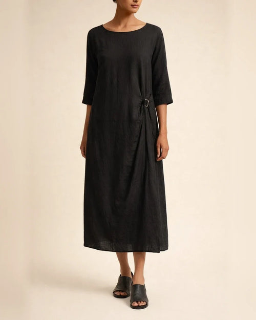 Crew Neck 3/4 Sleeve Casual Solid Casualdress | JRSEE:ab47a5d6-c42e-495e-94ad-157fb50e46b9