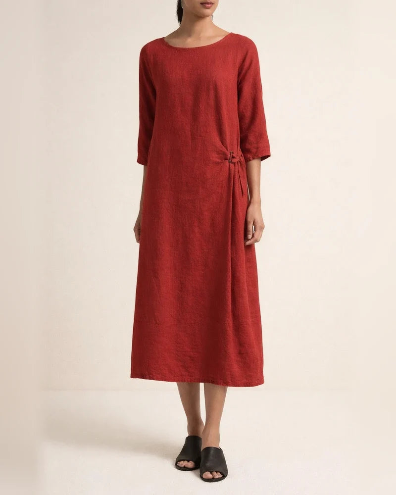 Crew Neck 3/4 Sleeve Casual Solid Casualdress | JRSEE:dcfadeff-b665-4742-a76b-906304f0d994