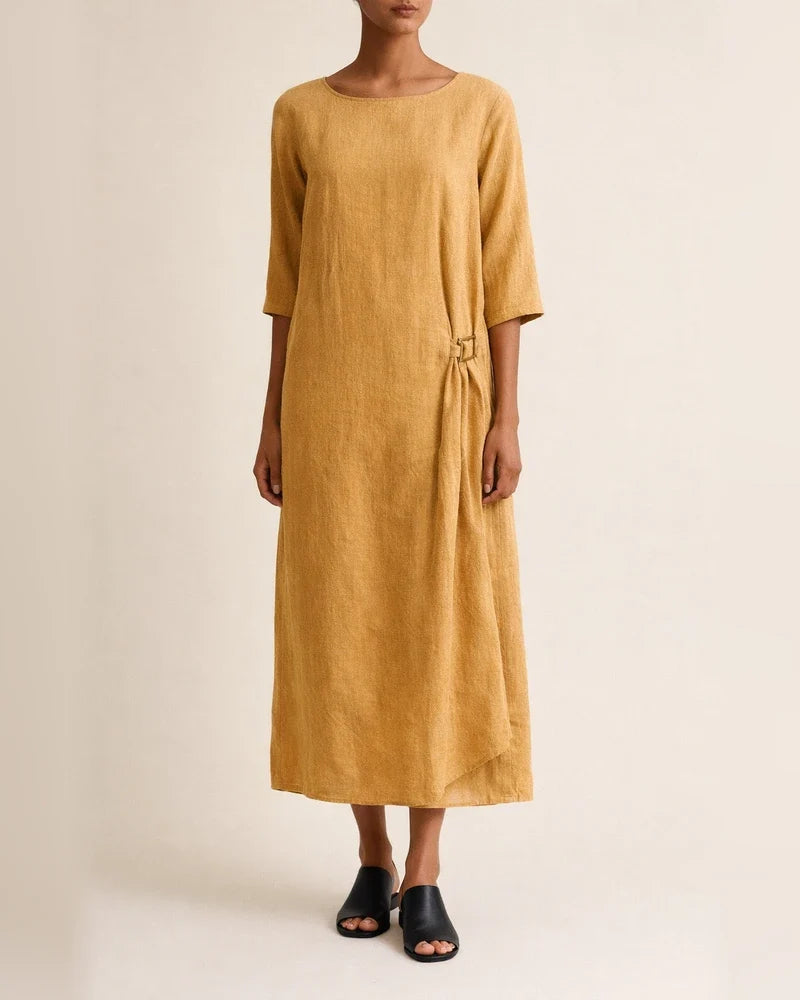 Crew Neck 3/4 Sleeve Casual Solid Casualdress | JRSEE:f44e210d-2f83-45f0-b12a-edadb8667329