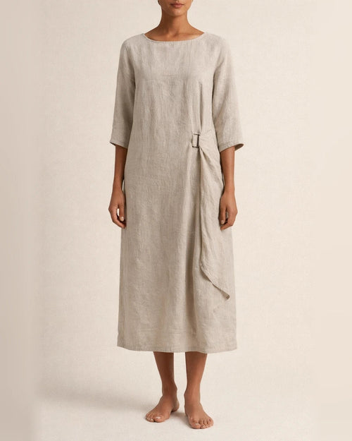 Crew Neck 3/4 Sleeve Casual Solid Casualdress | JRSEE:2fa8264e-a61c-4e0d-bc60-1f8c2a0b8bfa