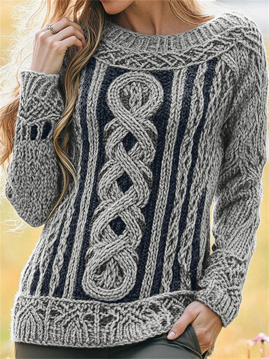 3D Digital Print Women's Crew Neck Hoodie Casual Sweater Printed Sweater