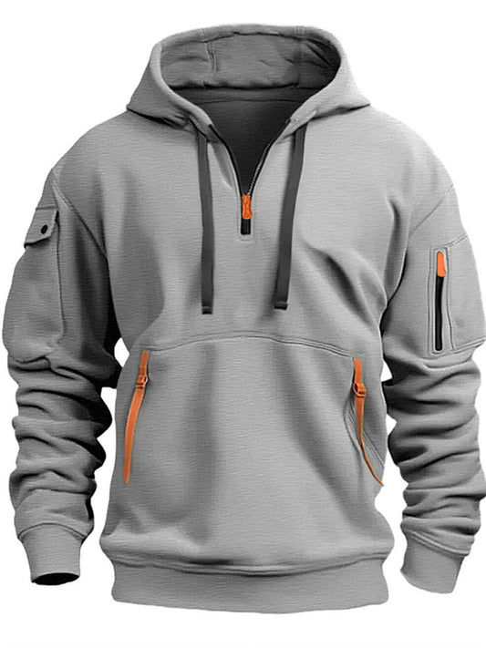 New Large Size Spring and Fall Men's Sweater Hoodie Zipper Men's Sports and Leisure Hoodie