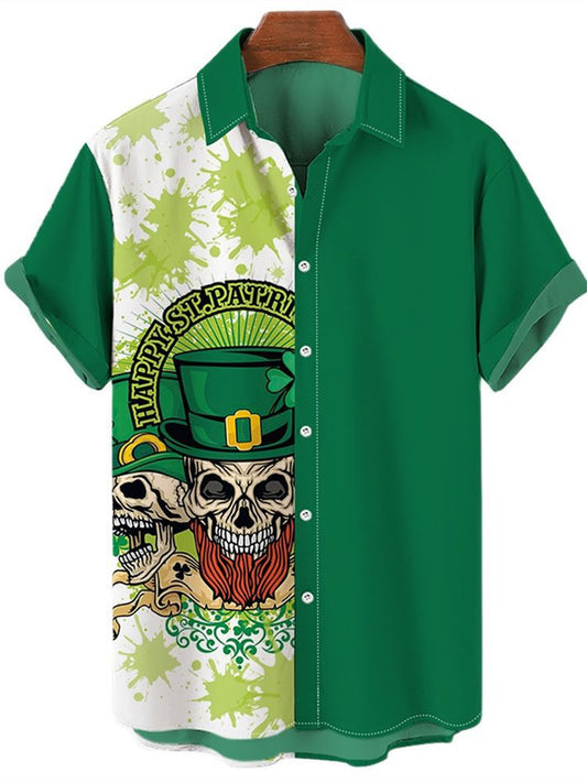 Men's Summer Shirts 3D-Printed Short-Sleeve Shirts Plus-Size Short-Sleeve Shirts