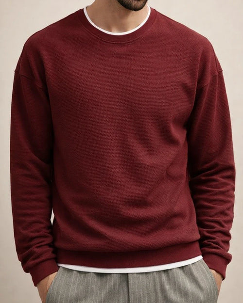 Daily Long-sleeved Round Neck Sweater Men's Men Loose Drop Shoulder Pullover Gray Blue Blue S-XXL | JRSEE:d5e6f9ea-53dc-4a2c-b045-667d963f7e22
