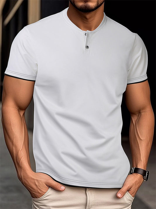 Men's Summer Short-Sleeve T-Shirt Casual Sports T-Shirt Lightweight Loose-Fit Sweatshirt